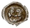 brakteat guziczkowy, koniec XIII w.; Głowa na wprost, pod nią klucz, srebro 0.15 g, Wieleń 243