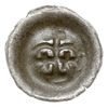 brakteat typu Arkady”, ok. 1267-1277; Arkady, w nich krzyże, u góry trzy kulki, srebro 0.29 g, BRP..