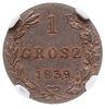 1 grosz polski 1839, Warszawa, Plage 254, Berezo