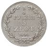 3/4 rubla = 5 złotych 1840, Warszawa, Plage 365, Bitkin 1146
