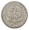 1 złoty 1929, Warszawa, na rewersie z lewej strony wklęsły napis PRÓBA, a na dole wypukły napis PR..