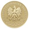 200.000 złotych 1990, Warszawa, 10-lecie Solidarności, złoto 999,9” 31.1 g, średnica 32 mm, Parchi..