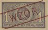 1 marka polska 17.05.1919, seria IAL, numeracja 152358, obustronnie ukośny nadruk WZÓR, Lucow 323 ..