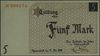 5 marek 15.05.1940, papier kartonowy, na stronie odwrotnej stempel ENTWERTET, numeracja 000174, Lu..