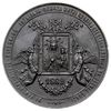 medal na 550-lecie Obrazu Matki Boskiej Częstochowskiej, 1882 r, Aw: Obraz podtrzymywany przez dwa..