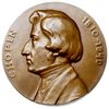 Fryderyk Chopin -medal jednostronny z 1910 roku z sygnaturą Lewandowski, wybity z okazji setnej ro..
