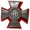 odznaka pamiątkowa Krzyż Legionowy” 1923, srebro 42 x 42 mm, na stronie odwrotnej imiennik WM (W. ..
