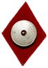 odznaka pamiątkowa Ochotniczej Armii Józefa Hallera, 1921, Orzeł na rombie, na czerwonym suknie, s..