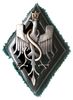 odznaka pamiątkowa 5 Dywizji Strzelców Syberyjskich, Orzeł z korpusem owiniętym literą S, na rombi..