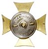 odznaka pamiątkowa 65 Starogardzkiego Pułku Piechoty w Grudziądzu, wersja dwuczęściowa, tombak zło..