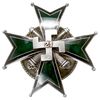 odznaka pamiątkowa 21 Pułku Artylerii Polowej z Bielska-Białej, srebro 41 x 41 mm, emalia, Sawicki..