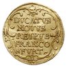 dukat 1648, złoto 3.42 g, Fr. 976, Joseph/Fellner 456, lekko gięty, ale piękny