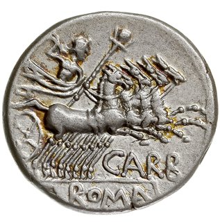 Cn. Papirius Carbo 121 pne, denar 121 pne, Rzym,