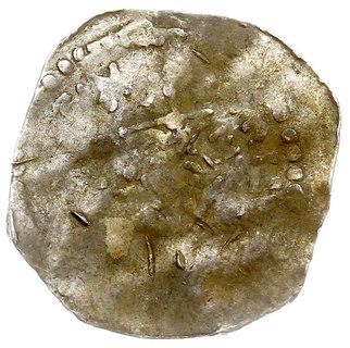 Trewir, Henryk II 1002-1024, denar, Aw: Głowa cesarza w prawo, Rw: Budowla kościoła z dwiema wieżami, wokoło napis, srebro 1.04 g, Dbg. 462, gięty