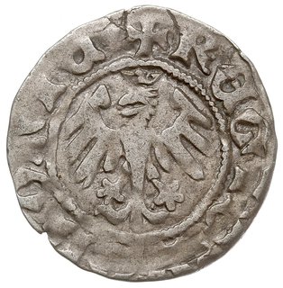 półgrosz koronny z lat 1416-1422, Wschowa, Aw: Korona, pod nią F‡, Rw: Orzeł, Gum.P. 518, Gum.H. 417, Kop. 374, Kubiak typ VI