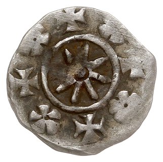 Barnim I 1264-1278, denar, Aw: Głowa gryfa w lew