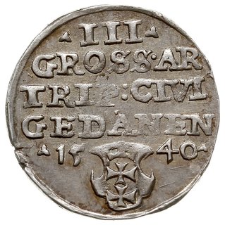 trojak 1540, Gdańsk, Iger G.40.1.c/f (R1), bardz