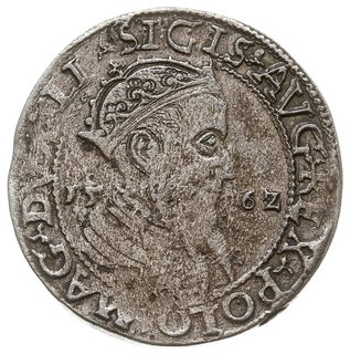trojak 1562, Wilno, na awersie popiersie króla, 