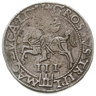 trojak 1562, Wilno, na awersie popiersie króla, Iger V.62.1.b (R3), Ivanauskas 9SA2-1, bardzo rzadki i wyjątkowo ładnie zachowany