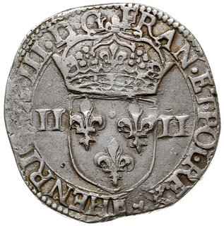 1/4 ecu 1580, Tours, tytulatura królewska wokół 
