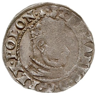 grosz 1579, Olkusz, Aw: Popiersie króla w prawo 