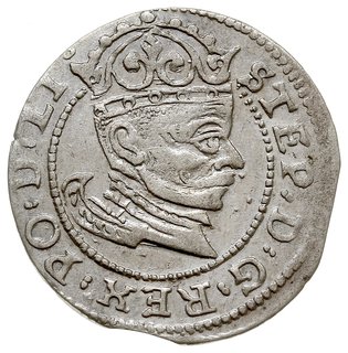 grosz 1582, Ryga, Gerbaszewski 1, moneta wybita z końca blachy