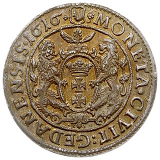 ort 1616, Gdańsk, mała głowa króla z kołnierzem, Shatalin G16-7 (R), piękna patyna, wyśmienity stan zachowania
