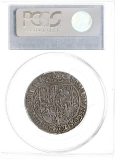 ort 1621, Bydgoszcz, Shatalin K21.24, moneta w pudełku PCGS z certyfikatem AU53, patyna, bardzo ładny