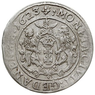ort 1623, Gdańsk, typ monety bez cyfr 1 - 6 przy popiersiu, ale z pełną datą w napisie na rewersie, Shatalin G23-1 (R6), T. 25?, bardzo rzadki