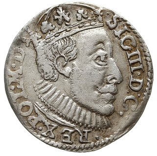 trojak 1588, Olkusz, na awersie duża głowa króla