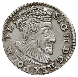 trojak 1591, Olkusz, Iger O.91.- popiersie króla występujące tylko w rocznikach 1589 i 1590, bardzo rzadki