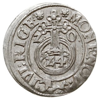 półtorak 1620, Ryga, znak lis pod jabłkiem królewskim, Gerbaszewski nie notuje tej odmiany interpunkcyjnej, Górecki R.20.1.a, T. 2, ładny