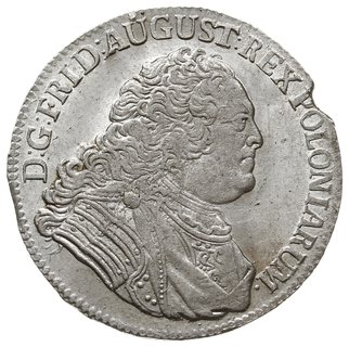 1/3 talara (1/2 guldena) 1756, Drezno, Kahnt 555, mały defekt krążka na krawędzi, ale pięknie zachowane