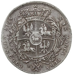 talar 1766, Warszawa, Aw: Popiersie króla w zbro