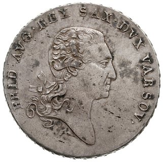 talar 1814, Warszawa, srebro 22.94 g, Plage 116, Dav. 247, nierówna patyna, rzadki