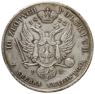 10 złotych 1822, Warszawa, Plage 25 (R), Bitkin 