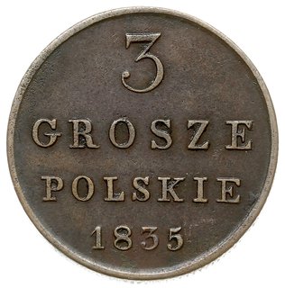 3 grosze polskie 1835, Warszawa, Iger KK.35.1.a 