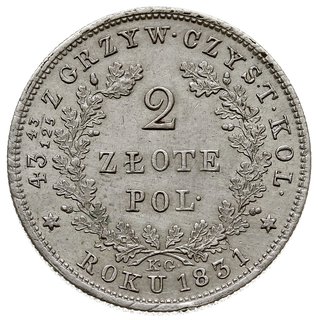 2 złote 1831, Warszawa, Plage 273, piękne