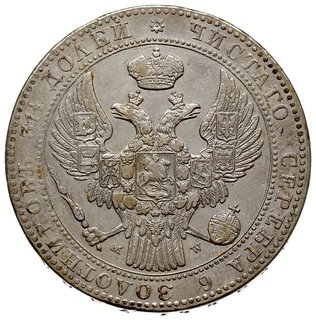 1 1/2 rubla = 10 złotych 1839, Warszawa, Plage 337, Bitkin 1135 (R1), Berezowski 30 zł., rzadkie