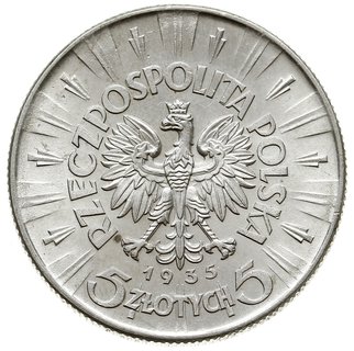 5 złotych 1935, Warszawa, Józef Piłsudski, Parchimowicz 118.b, piękne