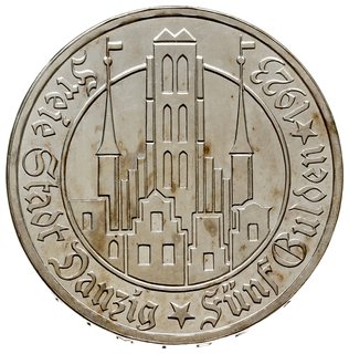 5 guldenów 1923, Utrecht, Kościół Marii Panny, Parchimowicz 65.c, wybite stemplem lustrzanym, rzadkie i piękne