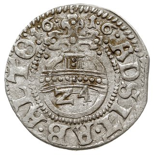grosz 1616, Koszalin, Aw: Popiersie księcia w pr