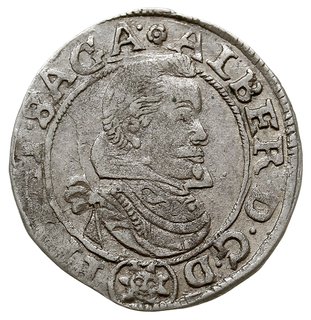 Albrecht von Wallenstein (Waldstein) 1627-1634, 3 krajcary 1628, Jicin, E/W 509 podobny, ale końcówka napisu na awersie SAGA