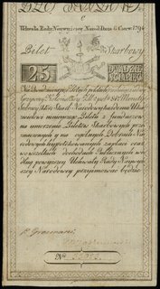 25 złotych polskich 8.06.1794, seria C, numeracj