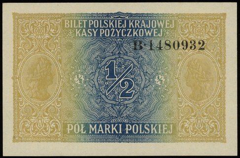 1/2 marki polskiej 9.12.1916, Generał, seria B, 