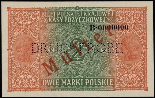2 marki polskie 9.12.1916, dwa jednostronne druk