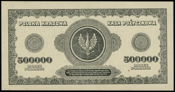 500.000 marek polskich 30.08.1923, seria G, nume