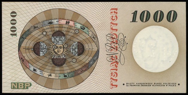 1.000 złotych 29.10.1965, perforacja WZÓR, seria
