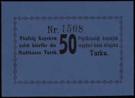 Turek, Kasa miasta, 1, 2 i 50 kopiejek (1914), P