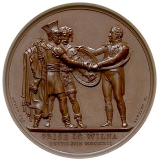 zdobycie Wilna 1812, medal autorstwa Andrieu’a i
